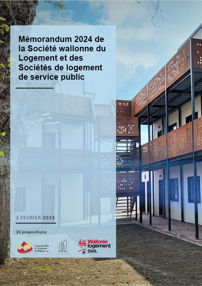 Cover: Mémorandum 2024 de la Société wallonne du Logement et des Sociétés de logement de service public