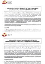 Mémorandum 2024 de l'UVCW pour la Communauté germanophone - Memorandum 2024 des wallonischen Städte- und Gemeindeverbands für die Deutschsprachige Gemeinschaft